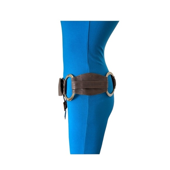 Behind the Buckle Black Leather Western Cowgirl Adjustable Belt Unisex 43:5” - Picture 3 of 6